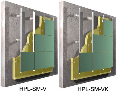 системы фасадов Spidi для HPL панелей
